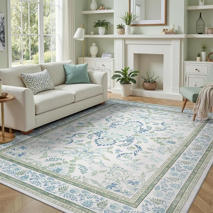 DCX Green 8x10 Rug, Kid & Pet Friendly - Image 3