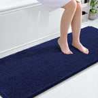 OLANLY Bathroom Runner Rugs 70x24, Soft Absorbent Chenille Bath Rugs, Rubber by OLANLY