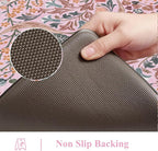 Collive Kitchen Mats for Floor, Cushioned Anti Fatigue Mat Pink Floral Rugs 2 - Image 4