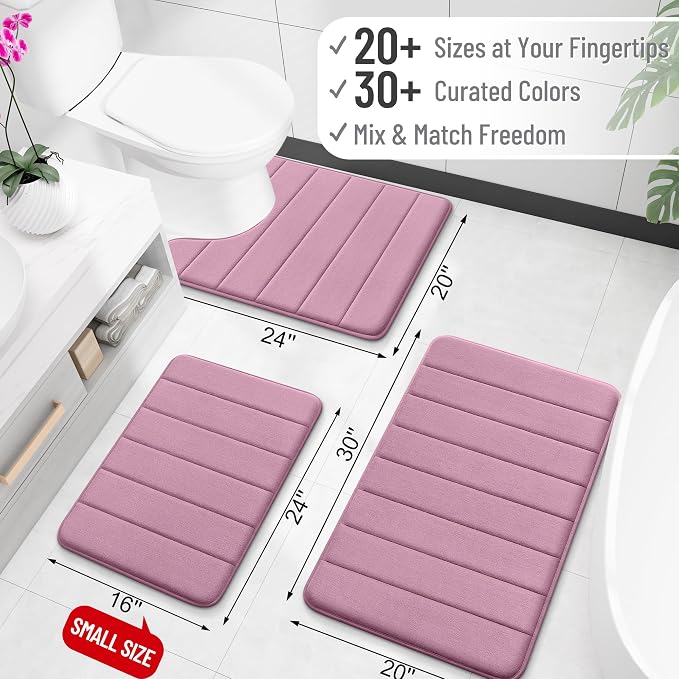 OLANLY Memory Foam Long Bathroom Rugs Runner 47x20, Super Soft Absorbent Bath - Image 2