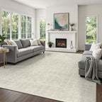 DCX 4x6 Beige Rug, Kid & Pet Friendly by DCXWashableRug