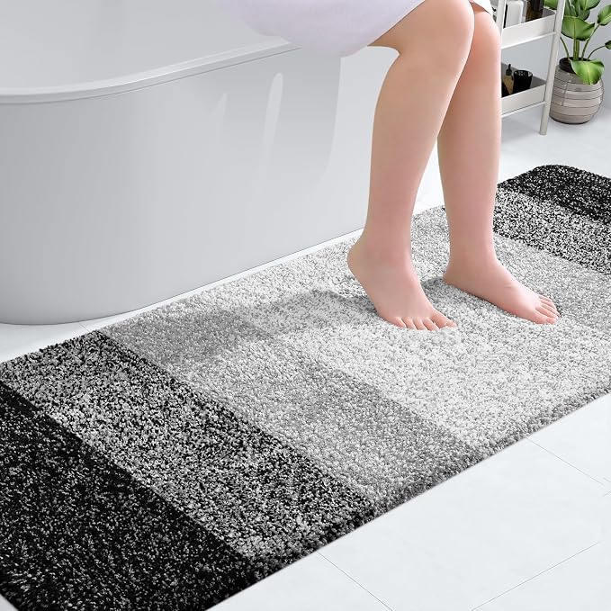 OLANLY Bathroom Runner Rugs Mat 70x20, Extra Soft Absorbent Microfiber Bath Rugs by OLANLY