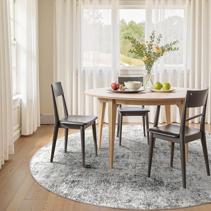 RELEANY Washable Area Rugs 8ft Non-Slip Modern Abstract Soft - Image 3