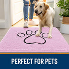 OLANLY Dog Door Mat for Muddy Paws 36x24, Paw Print Design, Absorbs Moisture - Image 6