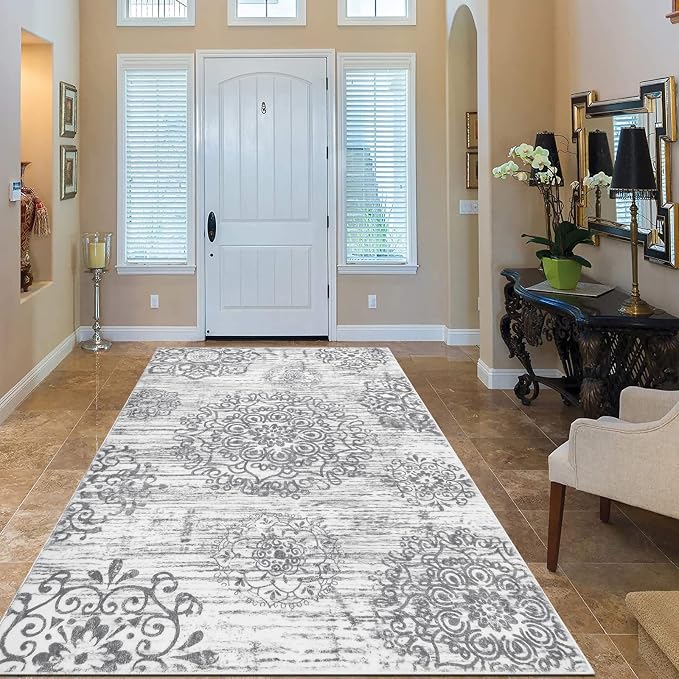 HEBE Area Rugs for Living Room 3'x5', Washable Non Slip Boho Entryway Rug - Image 7