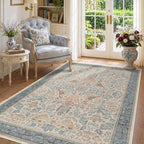 Boho Floral Bird Pattern 4x6 Large Mudroom Rug - Image 3