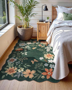 Lahome Floral Machine Washable Rug, 3x5 Rug Non Slip Soft Bedroom Rugs - Image 2