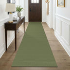 KOZYFLY Cotton Runners for Hallway 3x9, Wide Washable Runner Rug, Woven Non by KOZYFLY