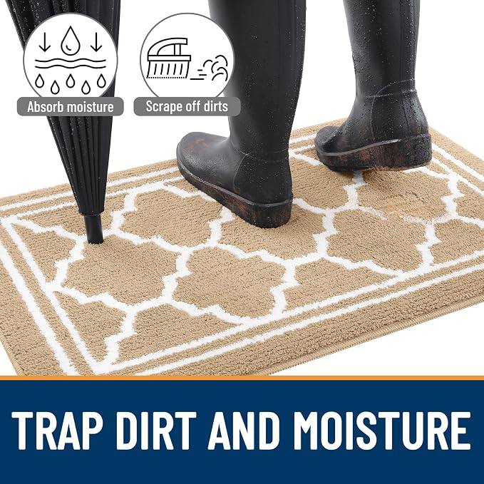 Buganda Large Indoor Door Mat, Dirt-Resistant and Absorbent Doormat, Low - Image 2