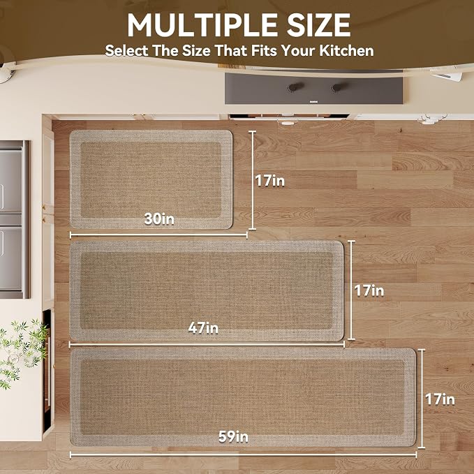 Kitchen Mat Non Slip, Washable Kitchen Rugs, Absorbent Kitchen Mats - Image 2