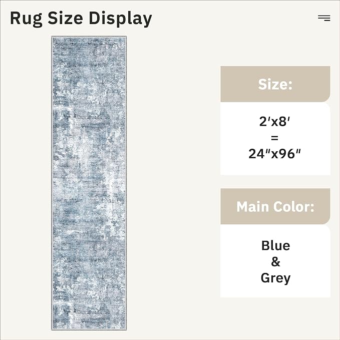 Soalmost Runner Rug 2x8 Washable Non-Slip Hallway Runner Rugs - Image 5