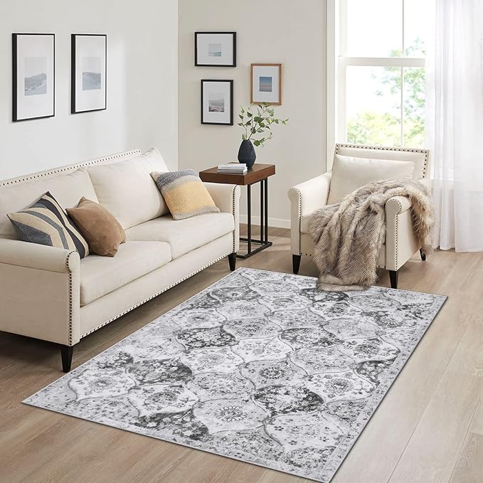 Lahome Moroccan Trellis Washable Small Area Rug, 3x5 Area Rug - Image 2