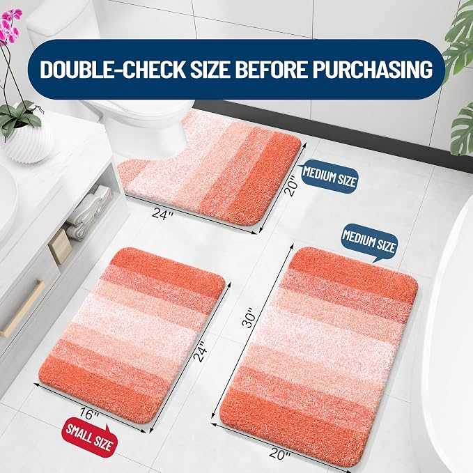 OLANLY Bathroom Runner Rugs Mat 47x20, Extra Soft Absorbent Microfiber Bath Rugs - Image 2