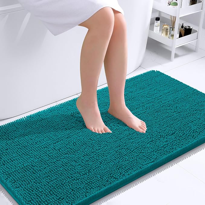 OLANLY Large Bathroom Rugs 40x24, Extra Soft Absorbent Chenille Bath Rugs by OLANLY