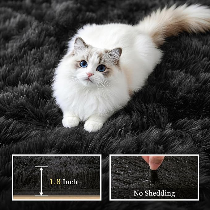 Fluffy 4x6 Area Rugs for Living Room Bedroom: Ultra Soft Shag Rug Non-Slip - Image 5