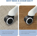 Chair Mat for Hardwood Floor, Anti Slip, Floor Protector for Home Office - Image 6