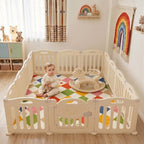 jinchan Macy Area Rug for Kids Room 5'x5' Square Rug Modern Colorful Nursery - Image 3