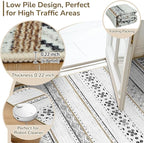 BESTSWEETIE 8x10 Area Rugs for Living Room Washable Moroccan Farmhouse Neutral - Image 4