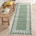 GarveeHome Hallway Runner Rug 2x6 Non Slip Scalloped Washable Rug by GarveeHome