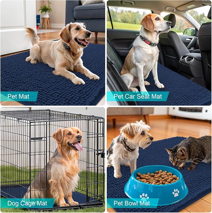 OLANLY Dog Door Mat for Muddy Paws 70x35, Absorbs Moisture and Dirt, Absorbent - Image 7