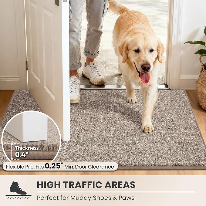 PURRUGS Dirt Trapping Door Mat 31.5" x 47", Non-Slip Machine Washable Entryway - Image 6