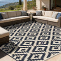 SAND MINE Reversible Mats, Plastic Straw Rug, Modern Area Rug, Large Floor Mat by SANDMIND