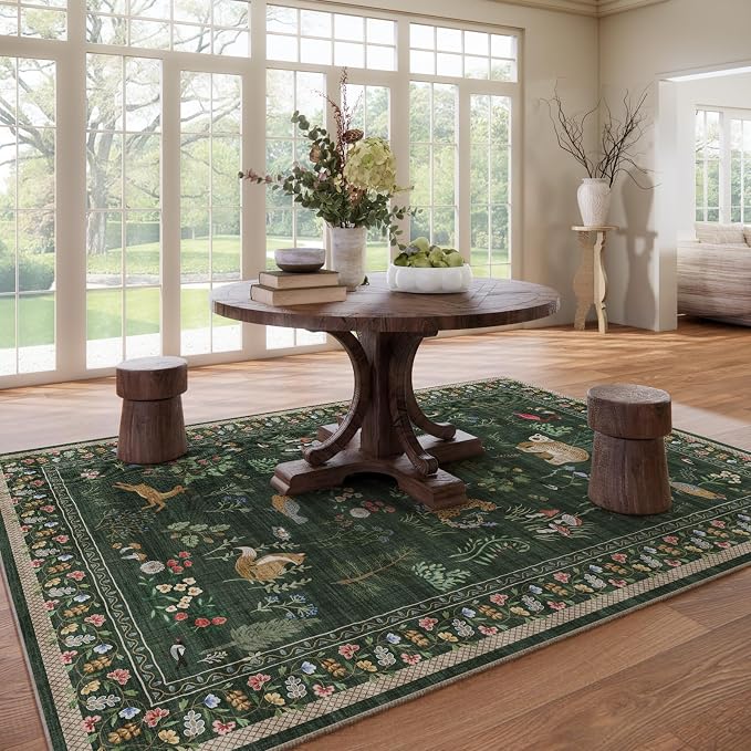 Machine Washable Rug for Living Room: 9x12 Area Rugs for Bedroom Stain - Image 7