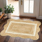 Front Door Rug - 2x3 Jute-Look Washable Doormat Indoor Outdoor Entrance by Othilic