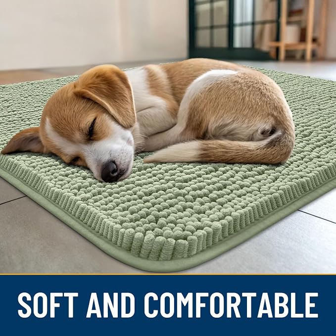 Smiry Dog Door Mat for Muddy Paws 59x24, Absorbent Dirt Trapper, Non-Slip - Image 2