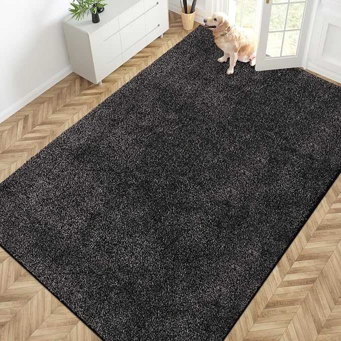 PURRUGS Easy Care Area Rug 6ft x 9ft, Non-Slip Washable Entryway Rug, Stain by PURRUGS