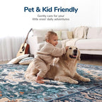 Lessymo Area Rug 6x9, Machine Washable Area Rugs, Super Soft Faux-Wool Area Rugs - Image 8