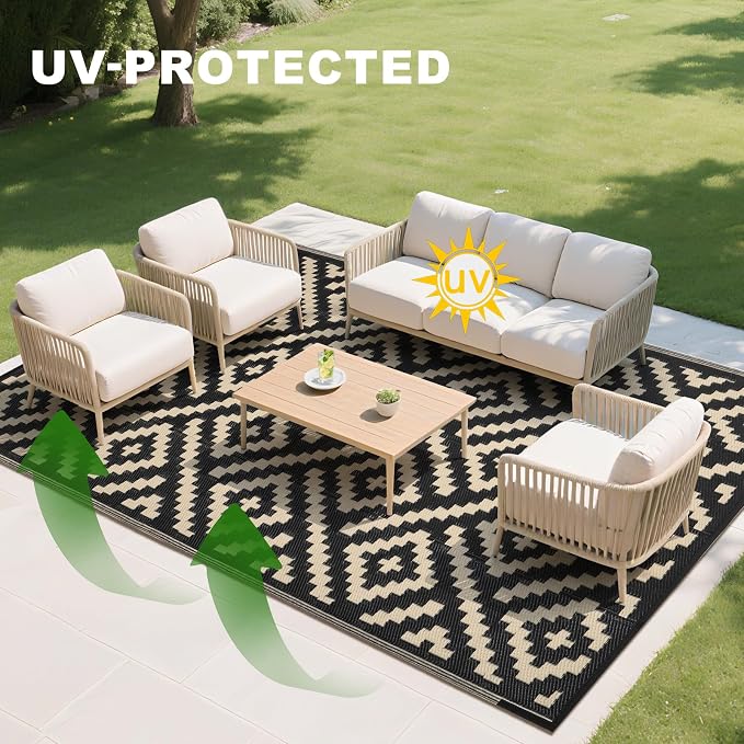 RURALITY Outdoor Rugs 9x12 Feet - Image 6