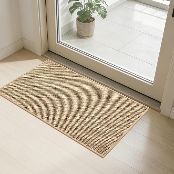 SMILOOL Front Door Mat Indoor Entrance, Dirt Resistant and Absorbent Washable by smilool