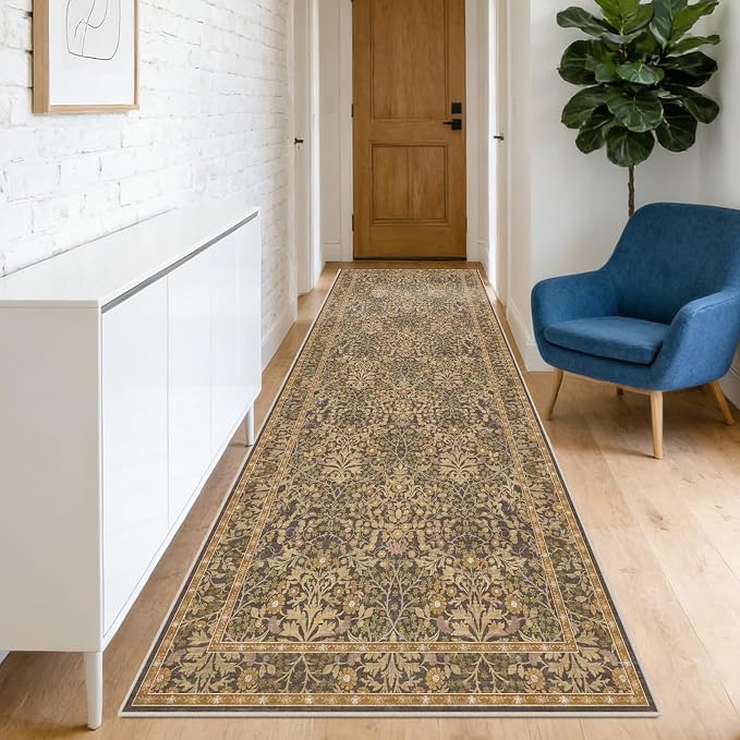 Washable 2'6" x 8' Runners for Hallways, Non Slip Long Floor Runner for Kitchen by Unknown