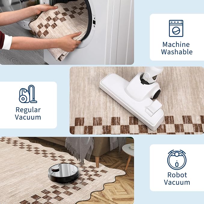 GarveeHome Scalloped Washable Rug 9x12 Area Rug - Image 6
