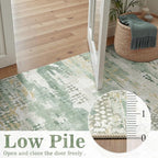DCX Abstract Area Rug 4x6, Washable Sage Green Modern Rug - Image 5