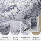 Washable Area Rug 2x3 Entryway Rug: Washable Modern Abstract Soft Thin Rug - Image 6