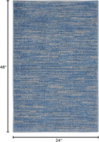 Nourison Home Nourison Essentials Blue Grey 2' x 4' Area Rug - Image 2