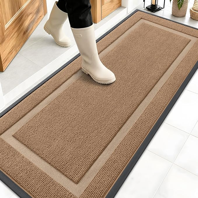 OLANLY Front Door Mat Indoor Outdoor Entrance, Waterproof All-Season, by OLANLY