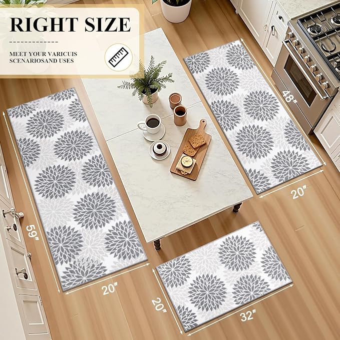 Ileading Boho Kitchen Rugs Sets 3 Piece - Image 2