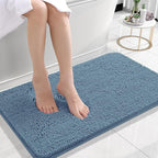 OLANLY Small Bathroom Rugs 24x16, Extra Soft Absorbent Chenille Bath Rugs by OLANLY