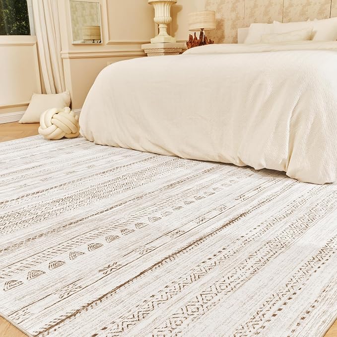 8x10 Area Rugs for Living Room Machine Washable Rug Distressed Indoor Carpet by Tchdio