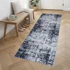 Washable Area Rug 3x10 Entryway Rug: Washable Modern Abstract Soft Thin Rug - Image 3
