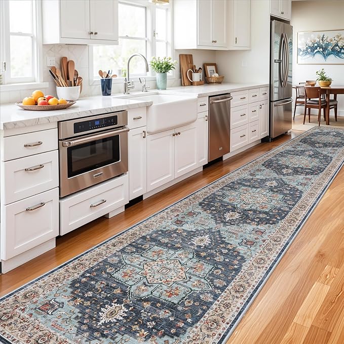 Washable Oriental Hallway Runner Rug - Image 2
