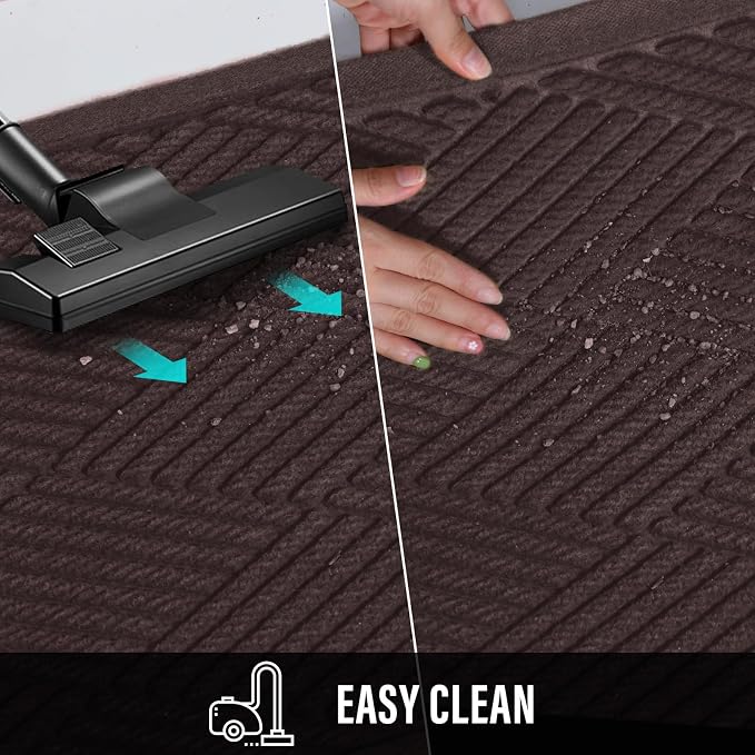 HIYARD Sturdy Front Door Mat, Absorbent Muddy Dirt Resist Welcome Door Mats - Image 7