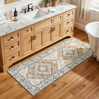 Lessymo 2 x 5 Runner Rug, Machine Washable Area Rugs Boho Faux Wool Low Pile - Image 4