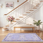 RELEANY Area Rugs Runner 2'6"x5' Washable Non-Slip, Floral Vintage Distress - Image 2