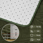 6x9 Olive Green Washable Area Rug - Image 6