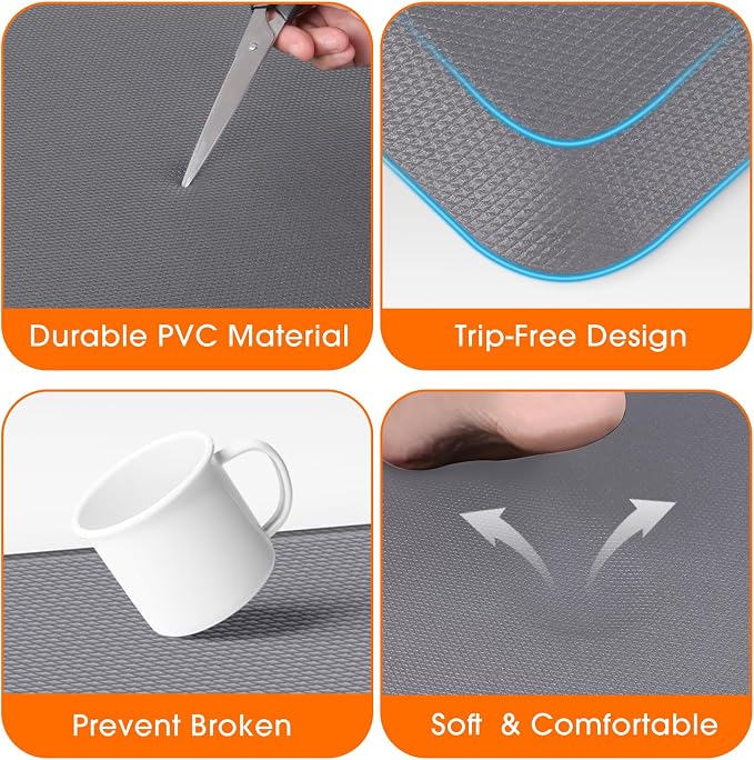 4/5 Inch Thicker Kitchen Mat, Cushioned Thick Floor Comfort Mat, - Image 4