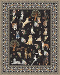 Washable Area Rug 8x10 Black, Large Soft Dog Rugs by WelcometoBabovid